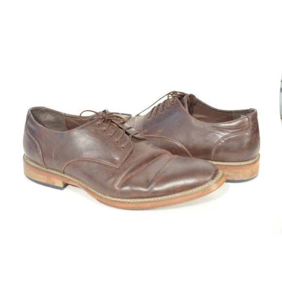 Todd Welsh‎ 10 M Brown Lace Up Oxford Dress Shoes - Picture 1 of 6
